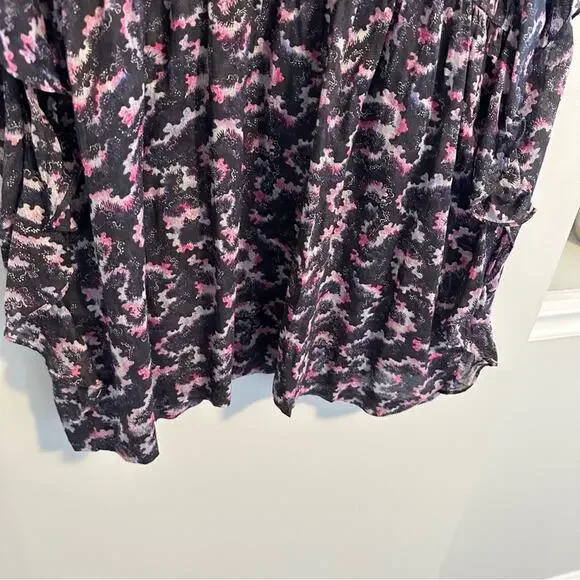 Isabel Marant Etoile Purple Pink Cotton Ikat Blouse Top 38 Medium - Picture 12 of 13